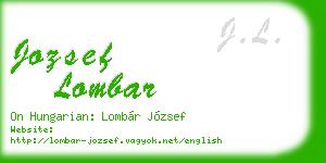 jozsef lombar business card