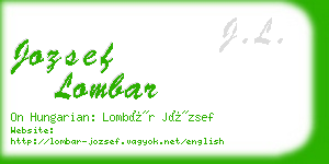 jozsef lombar business card